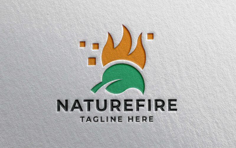 nature fire logo pro template original