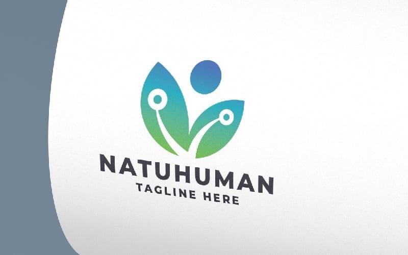 nature human healty pro logo template original