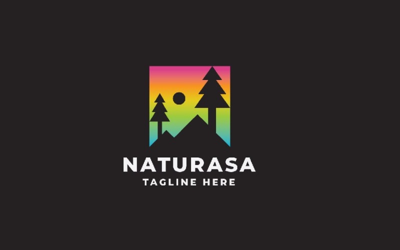 nature square pro logo template original
