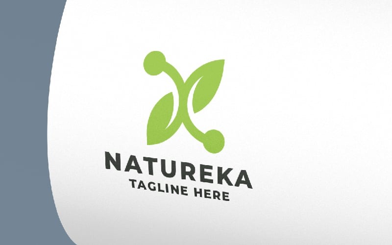 natureka letter n pro logo template original