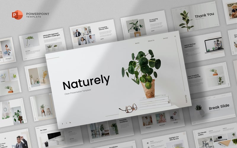 naturely clean amp minimalist powerpoint template original
