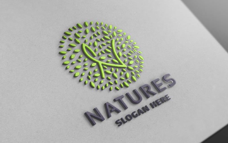 natures letter n pro branding logo original