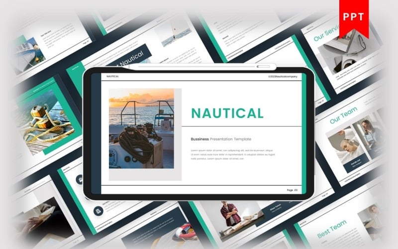 nautical business powerpoint template original