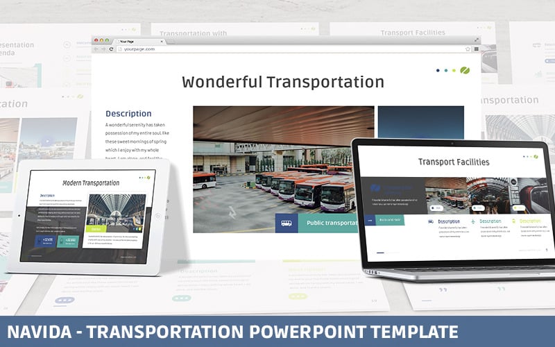 navida transportation powerpoint template original