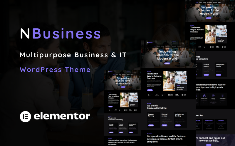 nbusiness multipurpose business and it solution one page wordpress theme original