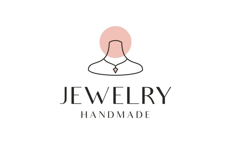necklace jewelry hand drawn logo original