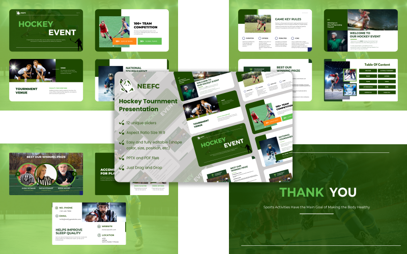 neefc hockey powerpoint presentation template original