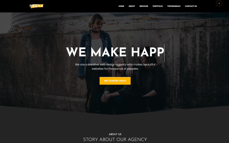 neeva onepage creative agency template original