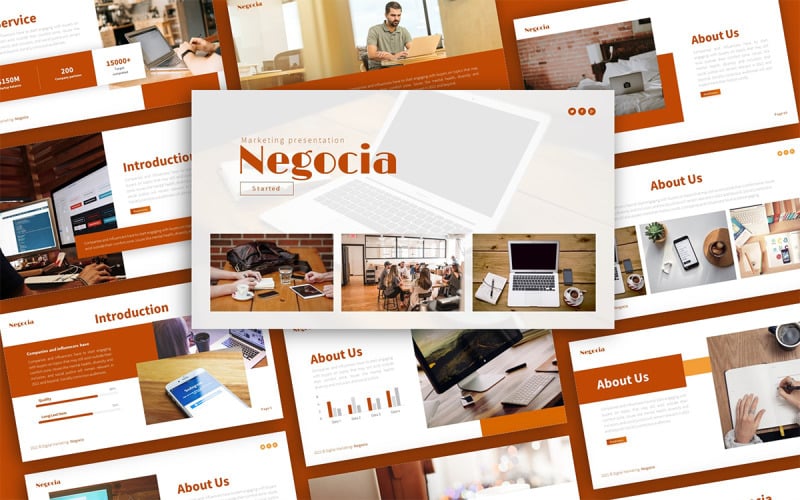 negocia marketing presentation powerpoint template original