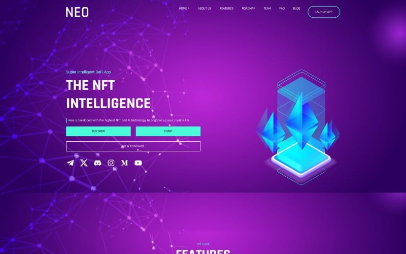 neo nft html landing page template original