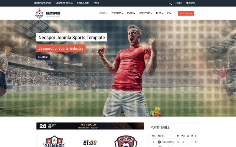 neospor joomla joomla and joomla sport template original