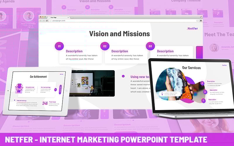 netfer internet marketing powerpoint template original