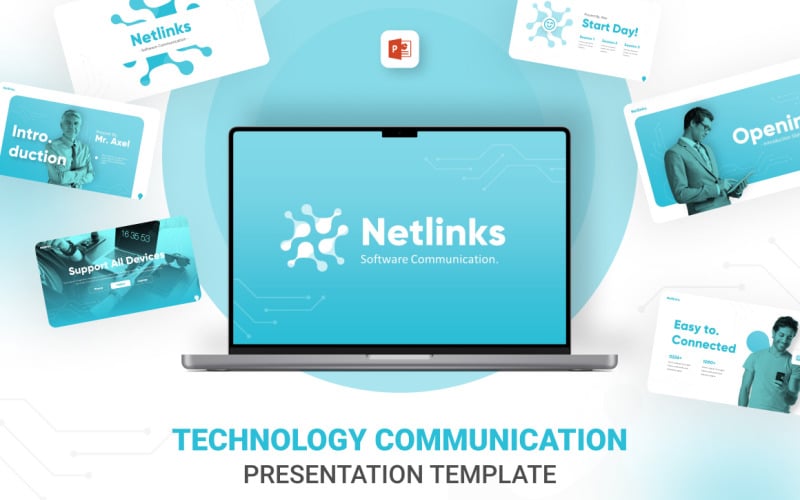 netlinks creative technology powerpoint template original