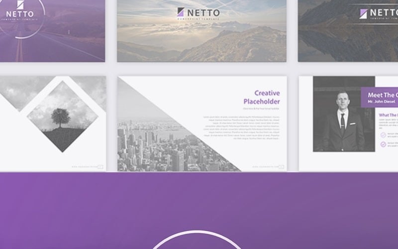 netto creative financial presentation powerpoint template original
