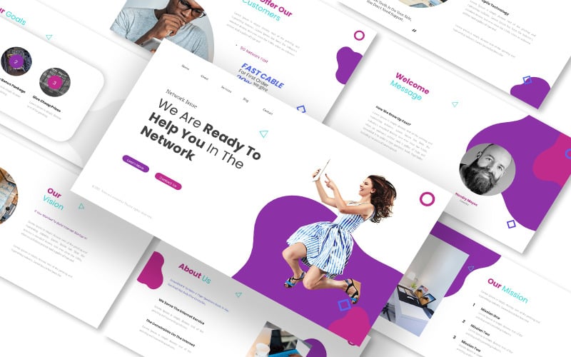 network issue powerpoint template original