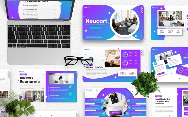 neucart marketing powerpoint template original
