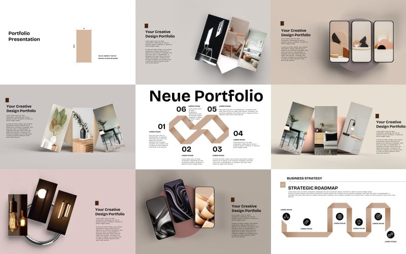 neue portfolio powerpoint template original