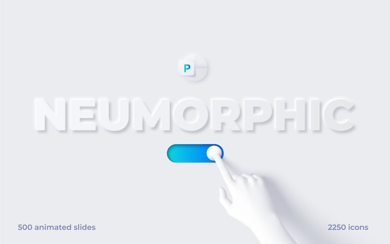 neumorphic presentation powerpoint template original
