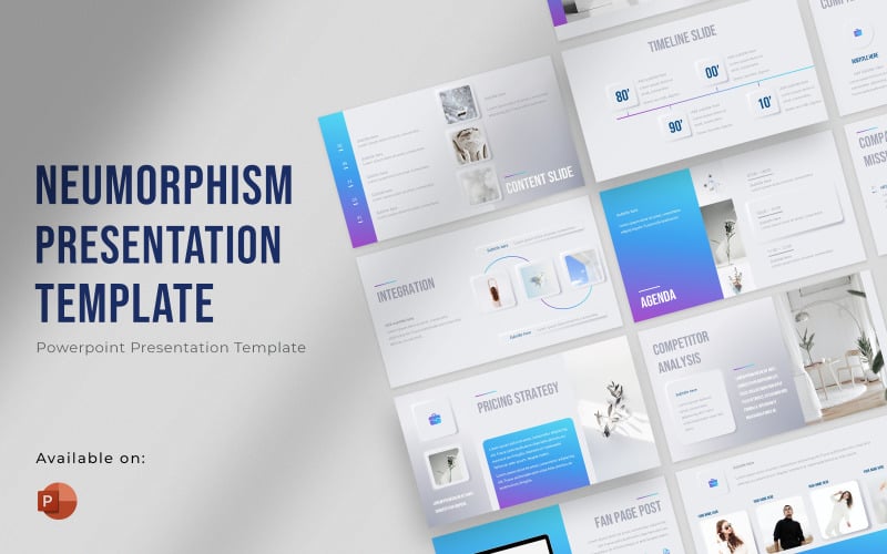 neumorphism powerpoint presentation template original