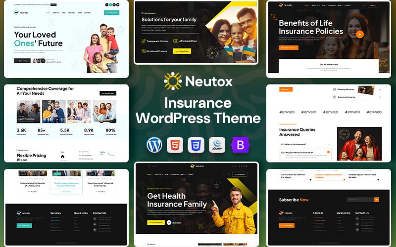 neutox insurance agency wordpress theme original