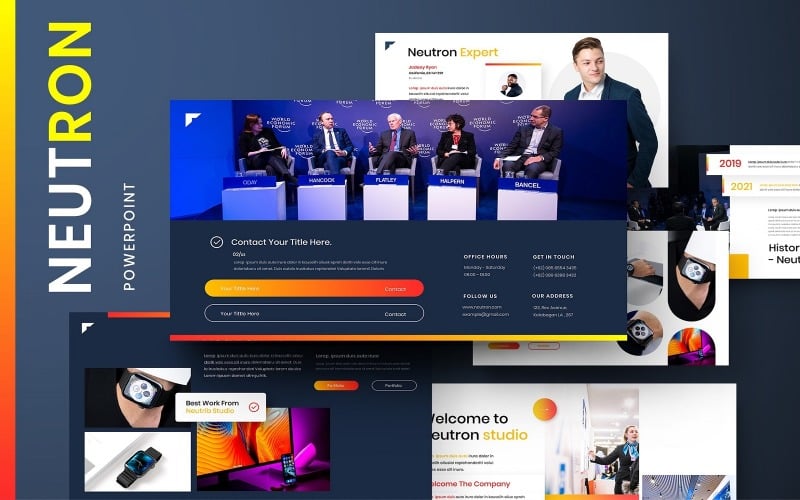 neutron busines powerpoint template original