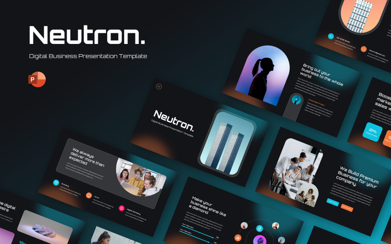 neutron digital business powerpoint template original