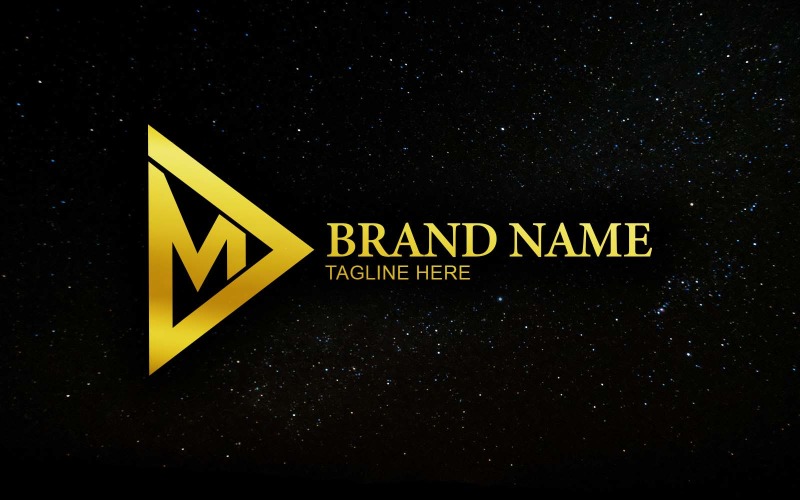 new creative letter md logo design brand identity original