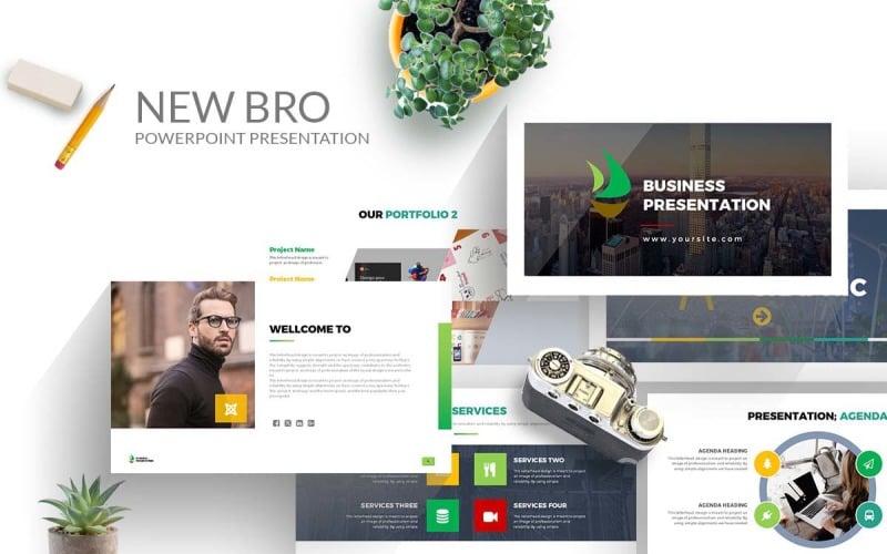 new project powerpoint presentation template original