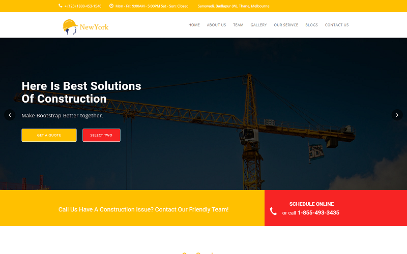 new york landing construction html templates original
