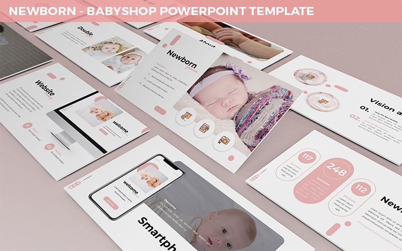 newborn babyshop powerpoint template original