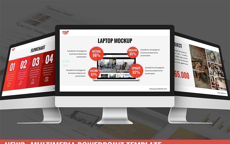 news multimedia powerpoint template original