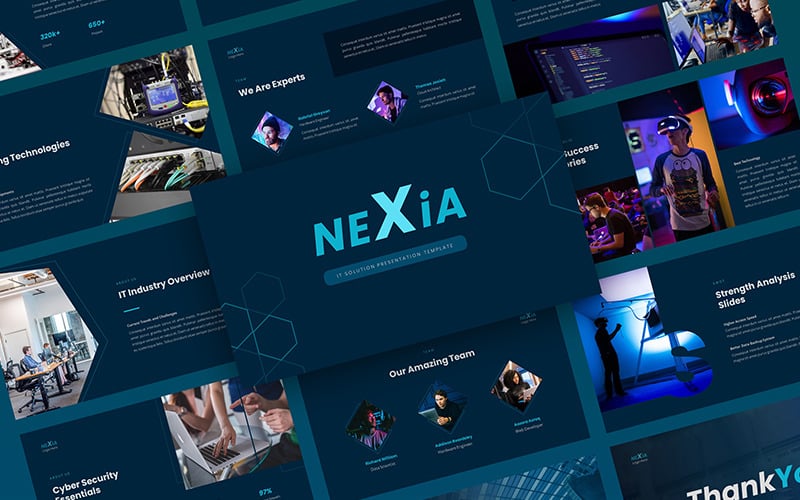 nexia it solution powerpoint template original