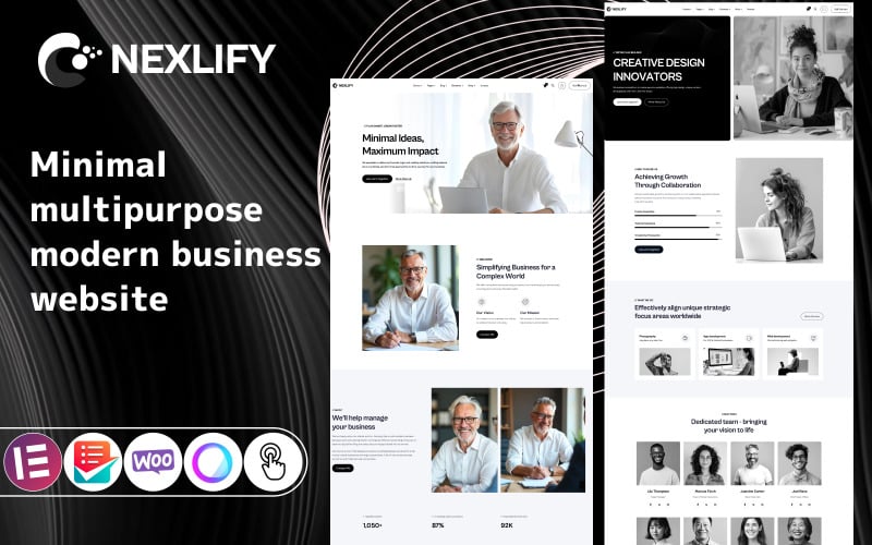 nexlify business multipurpose minimal wordpress elementor theme original