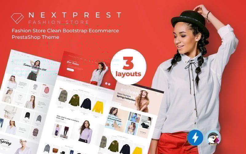 nextprest fashion store clean bootstrap ecommerce prestashop theme original