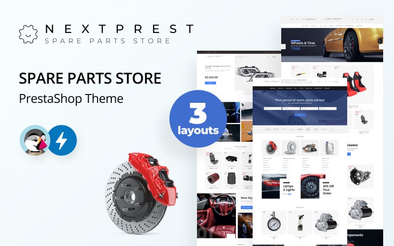 nextprest spare parts store clean bootstrap ecommerce prestashop theme original
