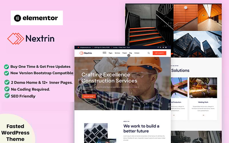 nextrin building and construction wordpress theme original