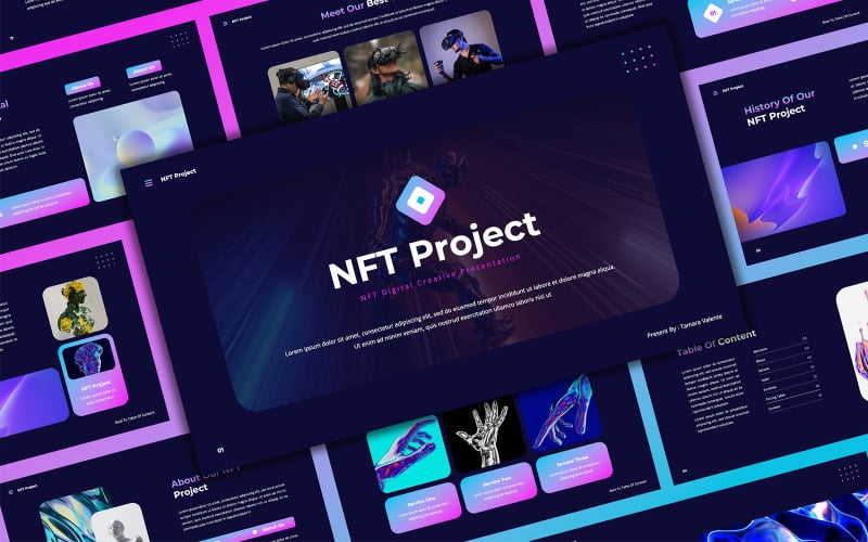 nft project nft digital creative powerpoint template original
