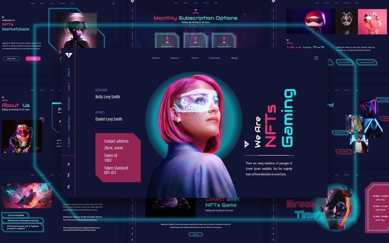 nfts gaming powerpoint template original