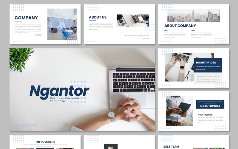 ngantor business powerpoint template original