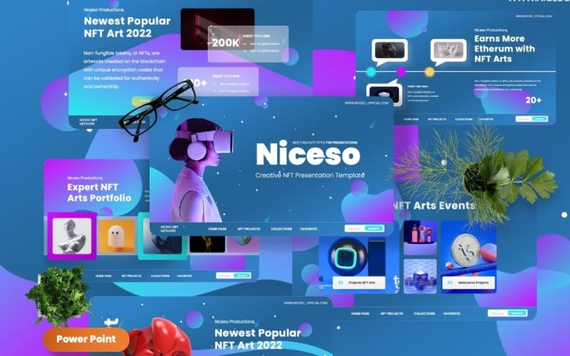 niceso creative nft powerpoint template original