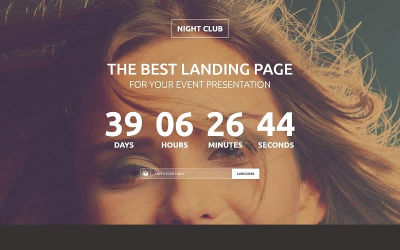 night club responsive landing page template original