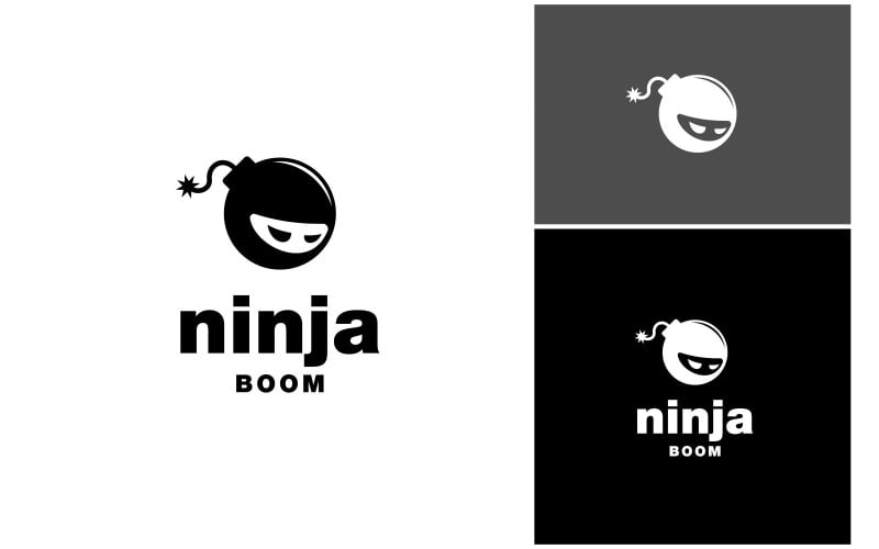ninja boom warrior bomb logo original