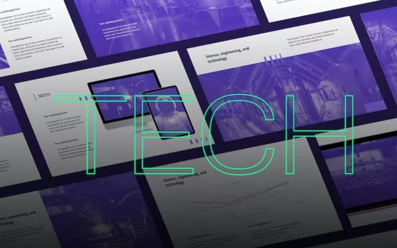 noch tech business powerpoint template original