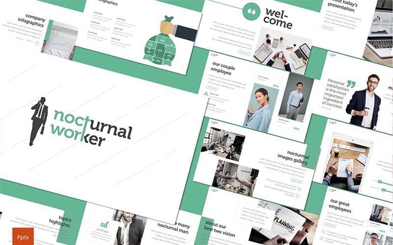 nocturnal worker powerpoint template original