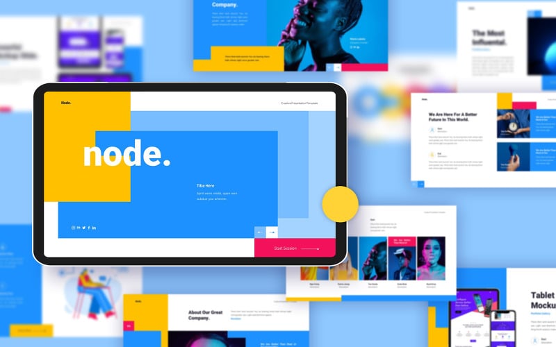 node creative powerpoint template original