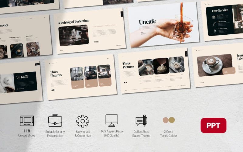 noisette food and beverages business presentation powerpoint template original