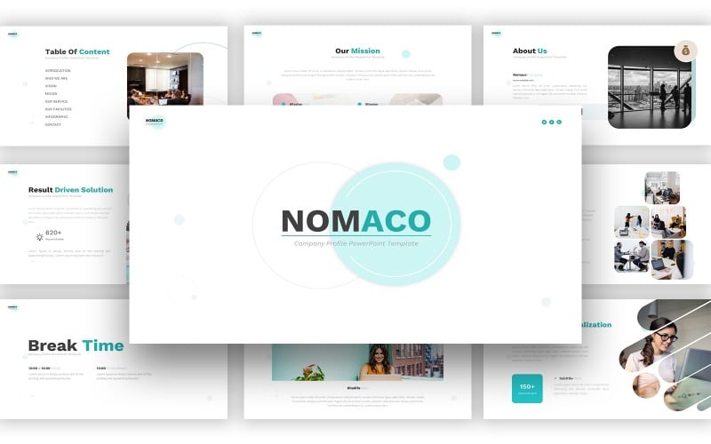 nomaco company profile powerpoint template original
