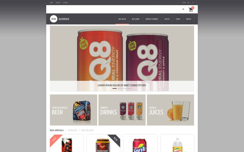 nonalcoholic drinks prestashop theme original