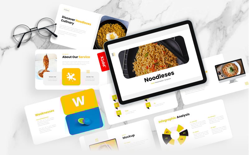 noodleses food powerpoint template original