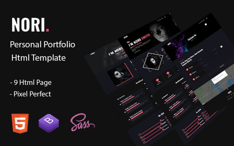 nori personal portfolio html template original
